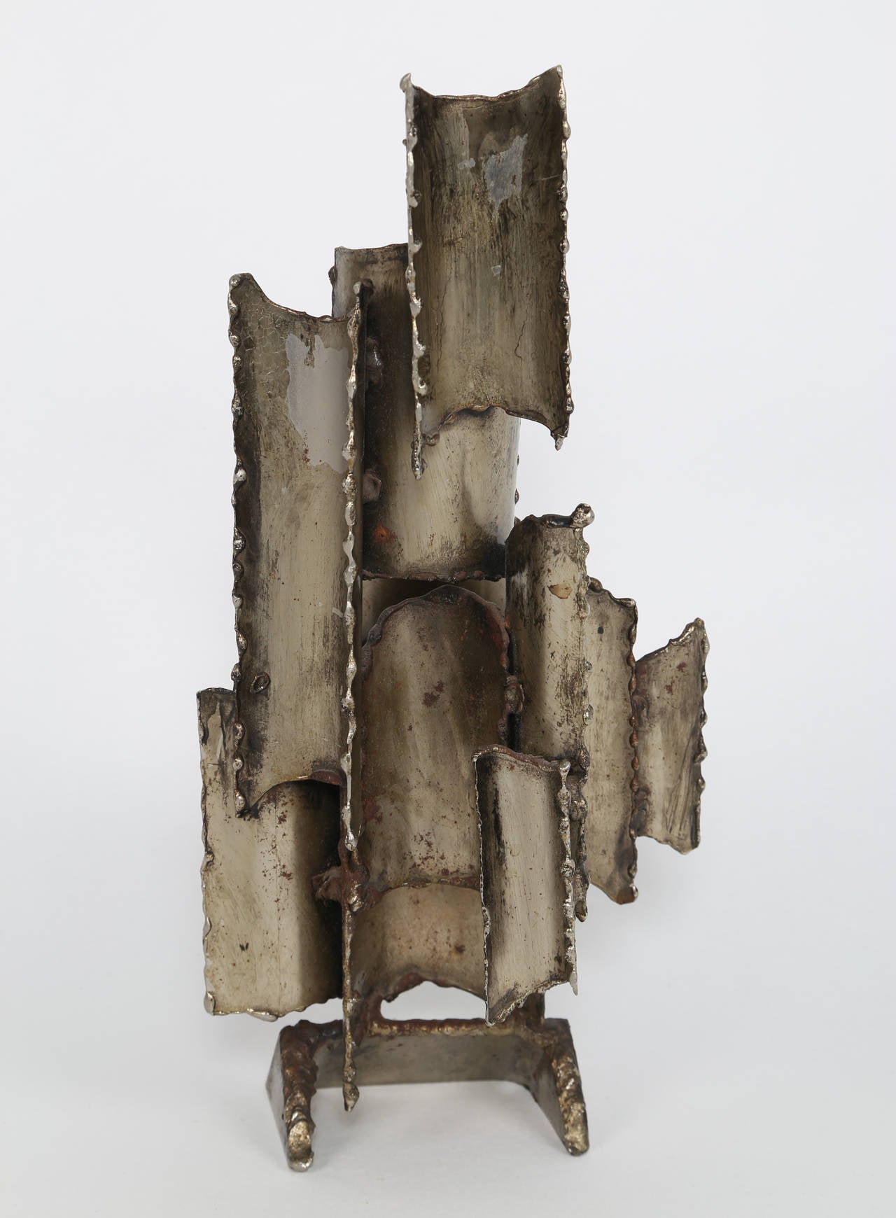 Steel 1960s Marcello Fantoni Torch-Cut Table Sculpture