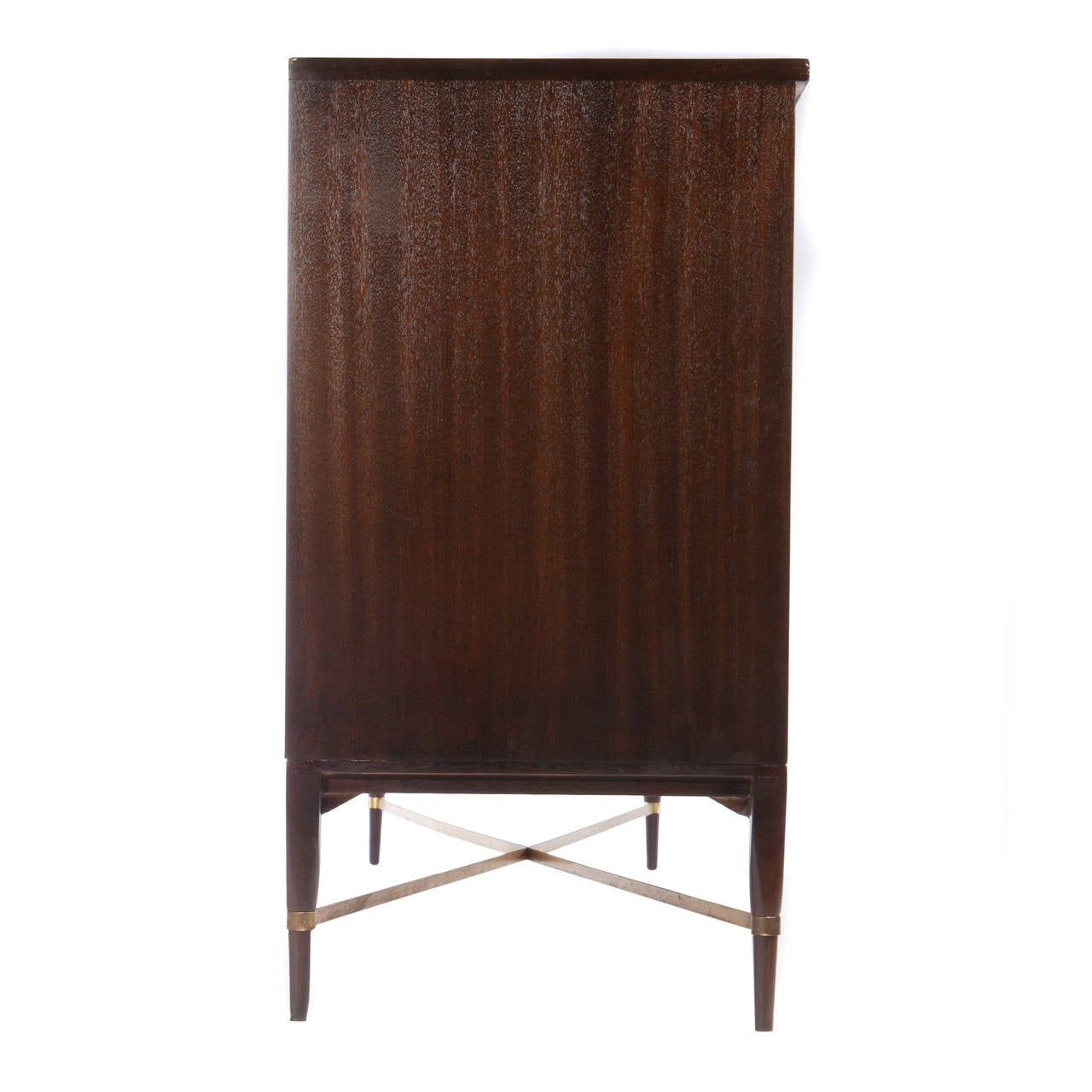Paul McCobb Mahogany and Leather Cabinet 1