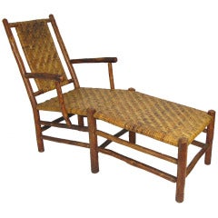 Rare Hickory Lounge Chair
