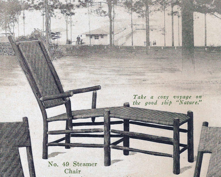 Mid-20th Century Rare Hickory Lounge Chair