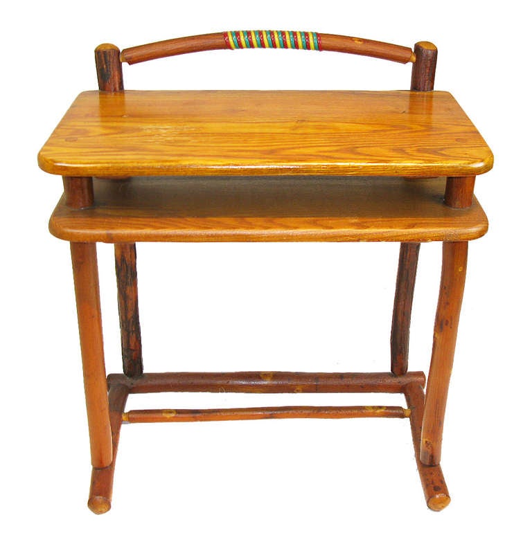Old Hickory Bed Side Table