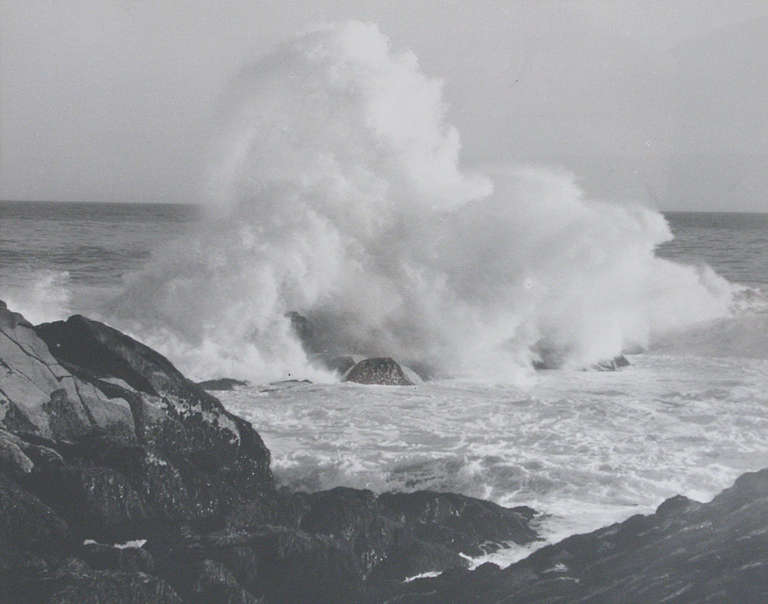 These six black & white images of rugged shoreline and surf reflect the seascape that inspired the photographs Warner Taylor (1880-1958) produced on Maine's Monhegan Island and exhibited around the country, including at the 1940 New York World's