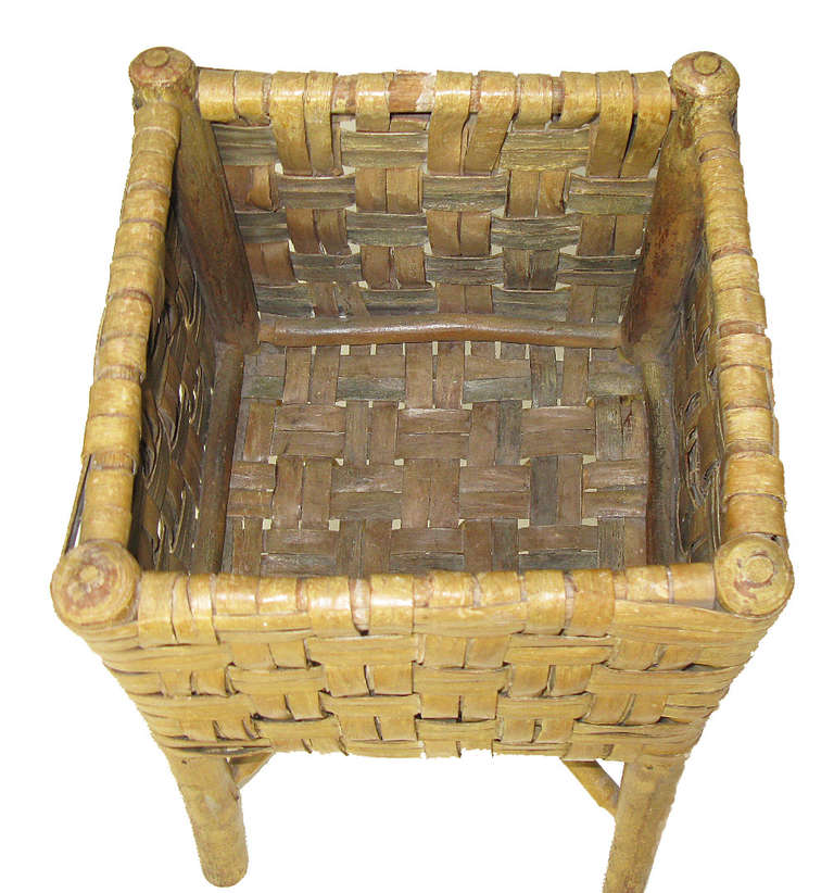 Folk Art Old Hickory Basket