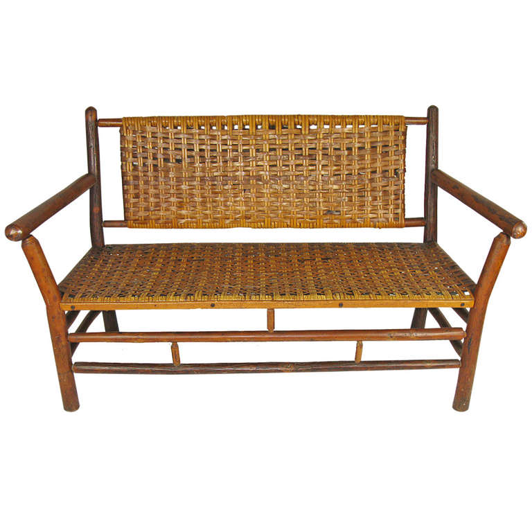 Old Hickory Settee For Sale