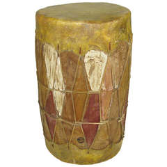 Antique Pueblo Drum or Side Table