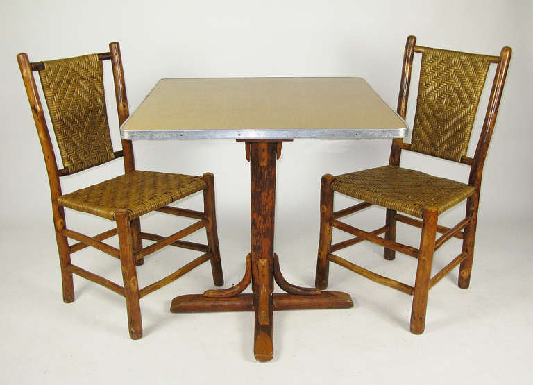 Old Hickory Cafe Tables In Excellent Condition In Damariscotta, ME