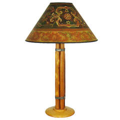 Rare Old Hickory Table Lamp