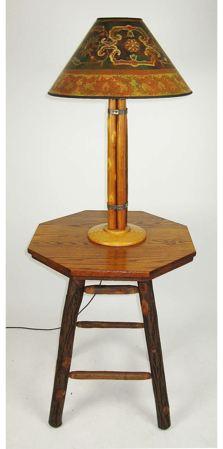 American Rare Old Hickory Table Lamp