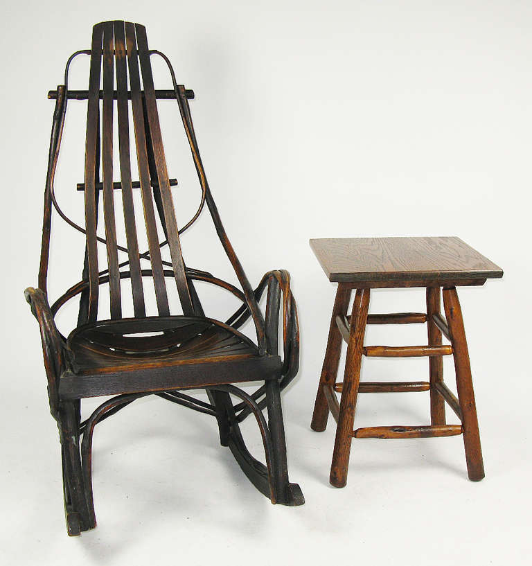 Adirondack Hickory Twig Rocking Chair
