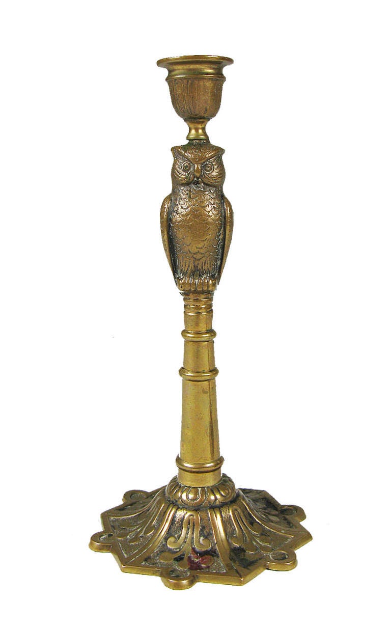 Pair of Owl Candlesticks