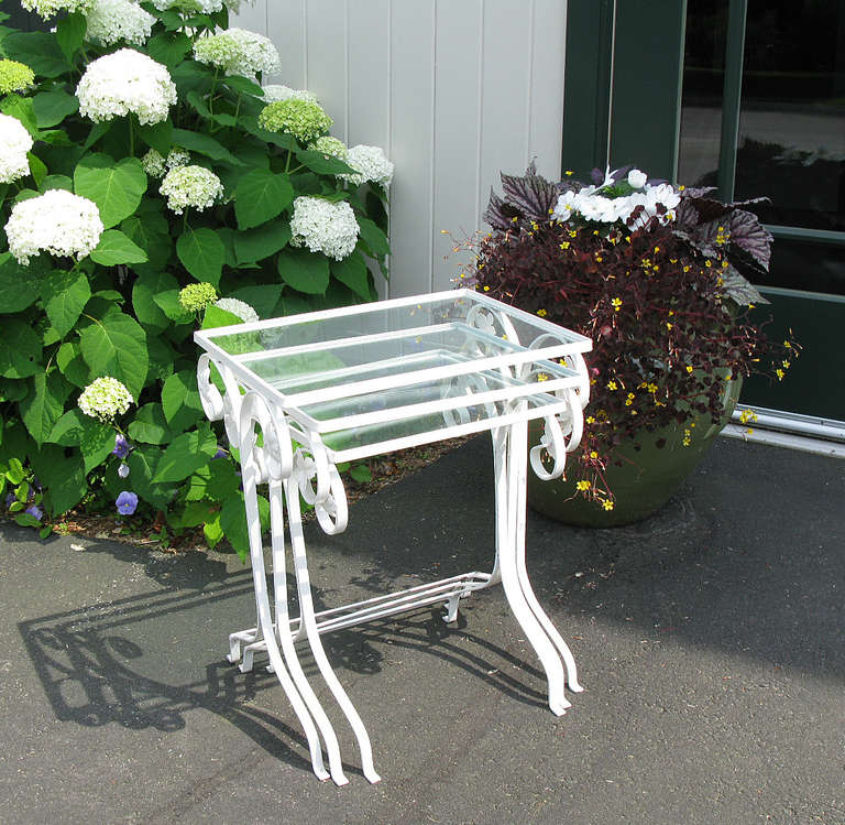 American Wrought Iron Nesting Tables