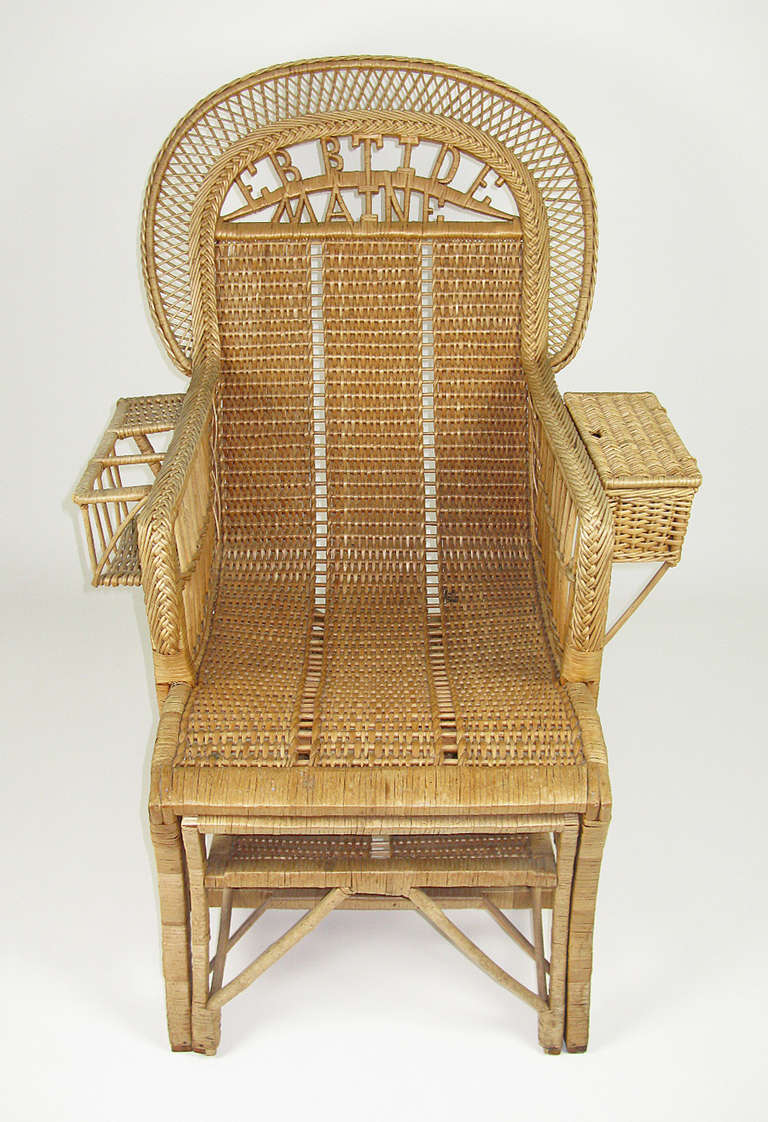 American Maine Wicker Resort Chair For Sale