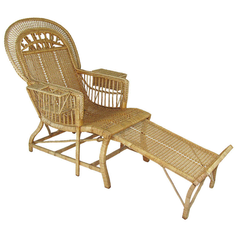 Maine Wicker Resort Chair For Sale