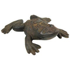 Vintage Cast Iron Frog Doorstop