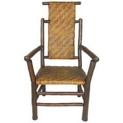 Old Hickory Tall-Back Arm Chair