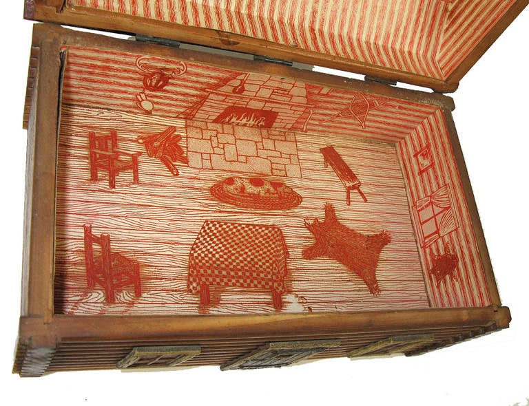 Model Log Cabin Box In Good Condition In Damariscotta, ME