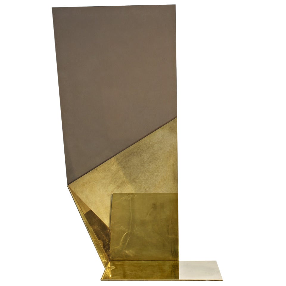 Mirror (floor, gold) by David Adjaye