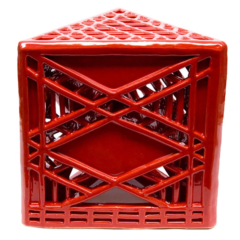 Triangle Crate in Red by Matthias Merkel Hess For Sale