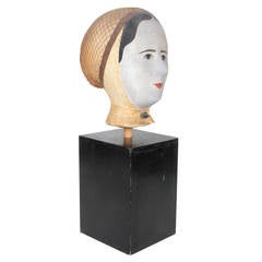Soporte para pelucas francés del siglo XIX de Louis Danjard