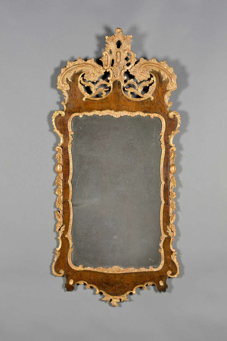 George II Parcel Gilt Mirror Circa 1740