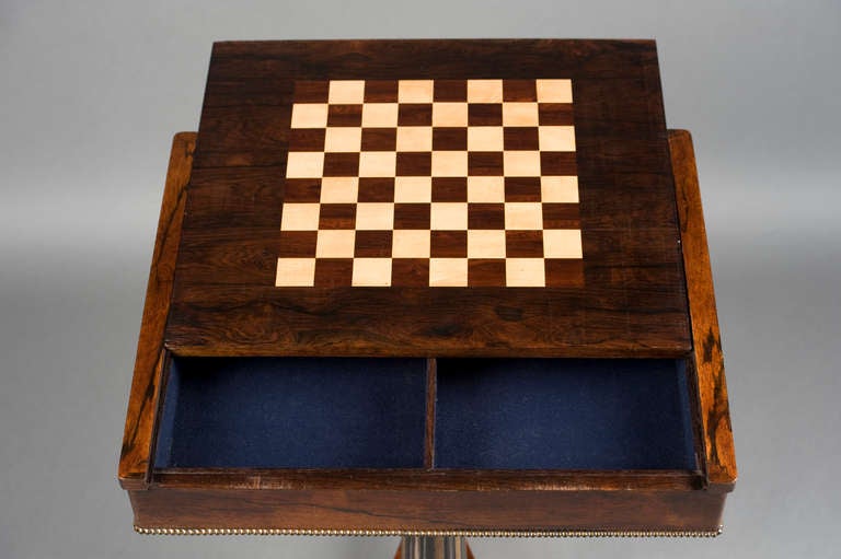 19th Century Regency Rosewood Veneered Games Table Circa 1805, in the Manner of Marsh and Tatham