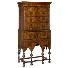 Antique Walnut Chest On Stand Circa 1710, Exceptionally Tall, Wonderful Colour.