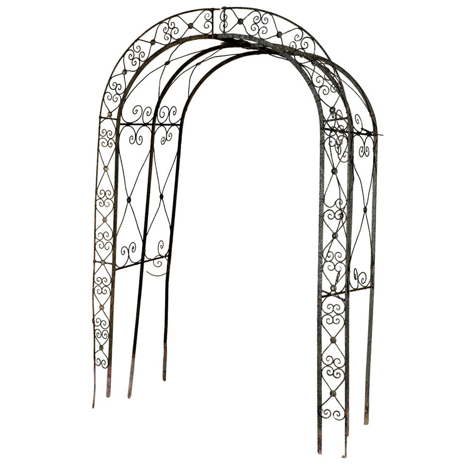 A Wirework Garden Arch circa 1810 For Sale