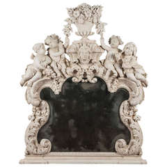 Late 17th Century Carved Overmantle Mirror