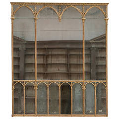 Large Giltwood Multi-Paned Gothic Mirror, circa 1780