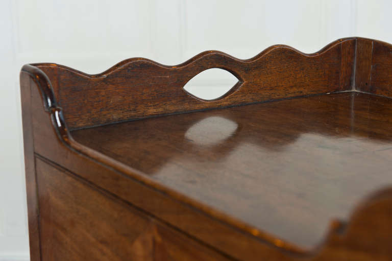 Mahogany Tray Topped Bedside Commode circa 1760 In Excellent Condition For Sale In Avington, Hampshire