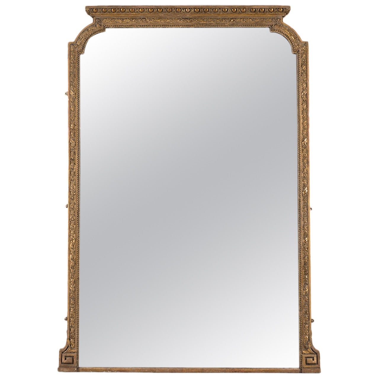 Giltwood Overmantle Mirror, circa 1860 For Sale