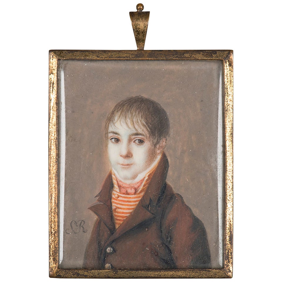 Miniature from the Continental School circa 1790 For Sale