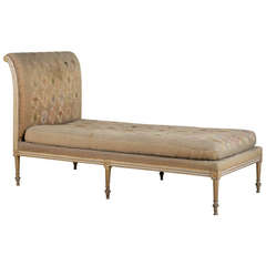 Antique A George III parcel-gilt-white painted daybed, attributed to Ince and Mayhew.