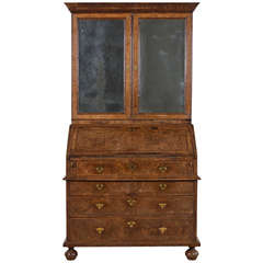 Walnut Bureau Bookcase circa 1720 with Provenance of Coombe Place, Sussex
