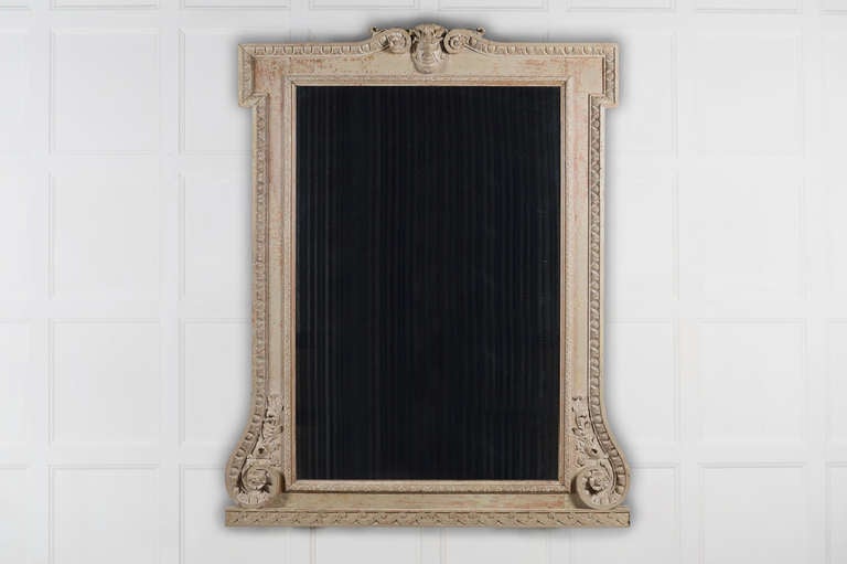 George II Painted Carved Wood Frame of Architectural Form