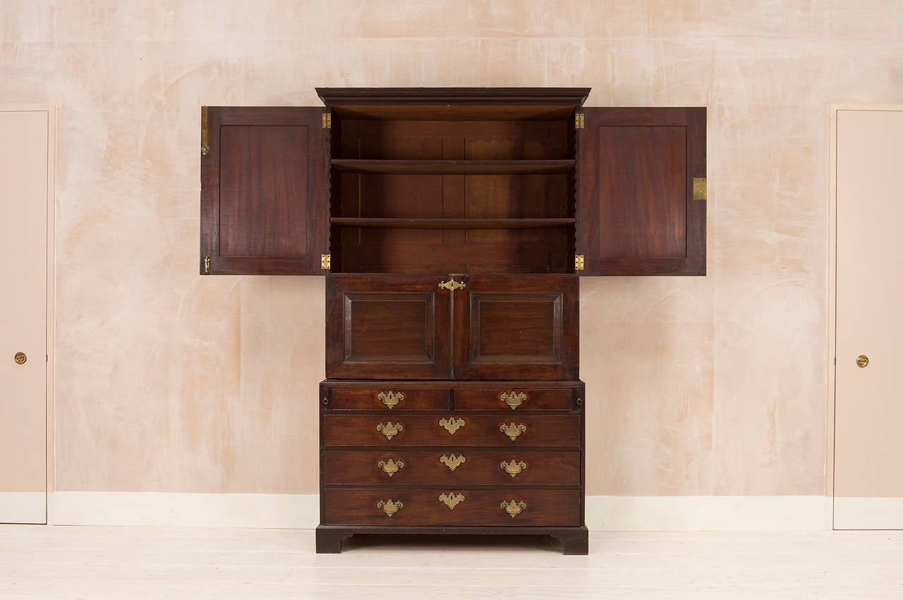 18th Century Cuban Mahogany Cabinet on Chest, circa 1760