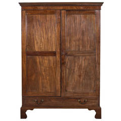 Antique Mahogany wardrobe/hanging cupboard circa 1770