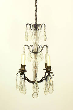 Four Light Petite French Crystal Chandelier