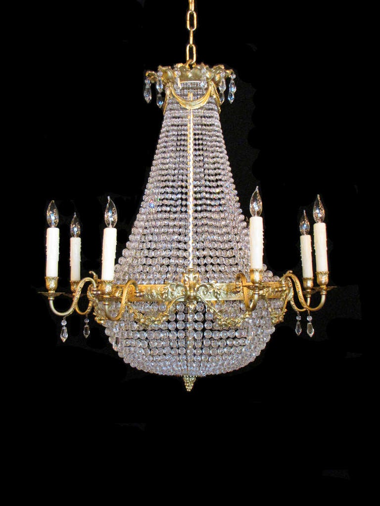 French Empire Basket Chandelier