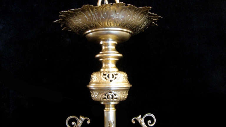 Victorian Ornate 19th Century 12 Light Gasolier