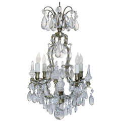Four light French Louis XV style chandelier
