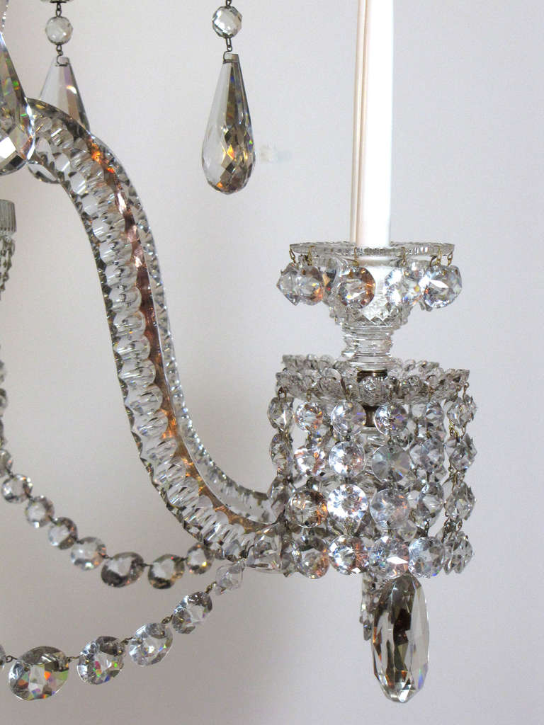 19th Century Magnificent Early George III Style English Crystal Chandelier For Sale