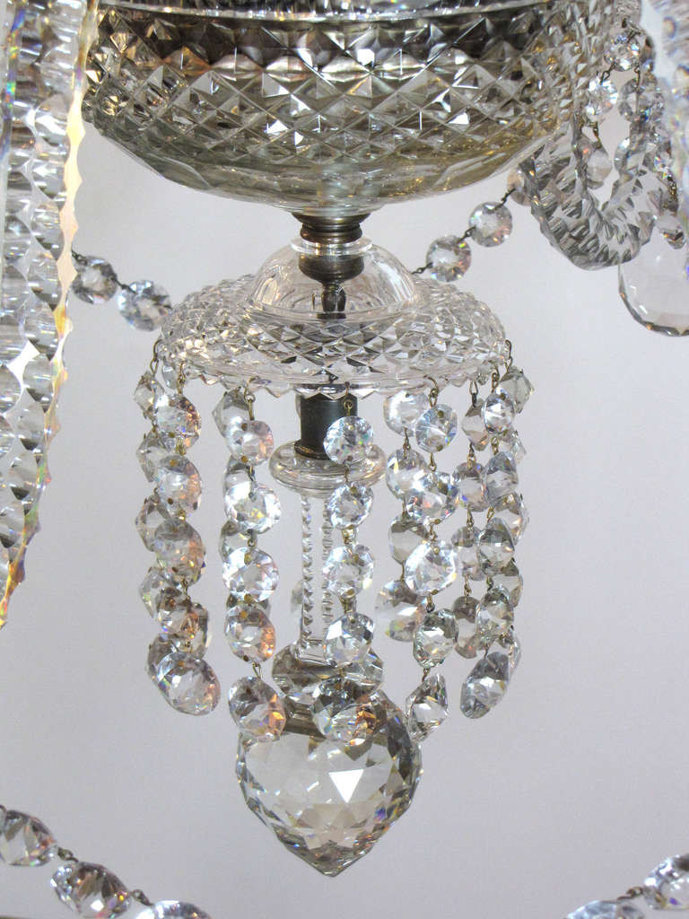 Magnificent Early George III Style English Crystal Chandelier For Sale 3