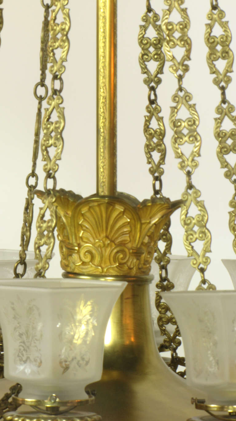 Handsome French Second Empire 12 Light Chandelier In Excellent Condition In Chestnut Hill, MA