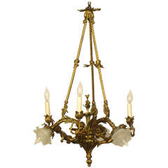 Napoleon III Style French 6 Light Transitional Period Chandelier