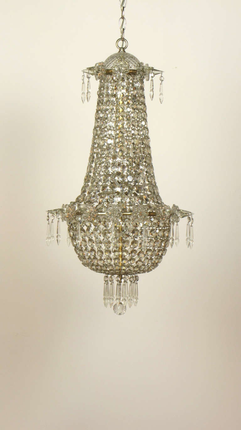 1920's Crystal Foyer Chandelier