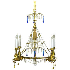 Gilt Bronze Four Light Gasolier