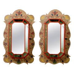 Pair of Painted Wood Chapman Sconces