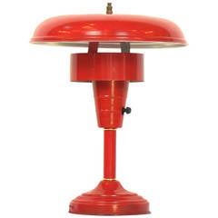 Space Age Red Table Lamp