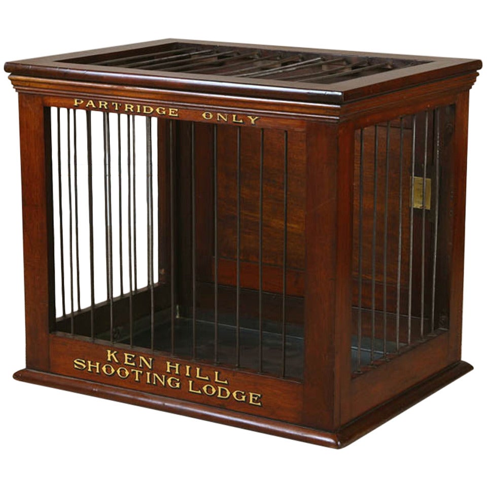 Mahogany Partridge Cage For Sale